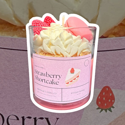 Strawberry shortcake candle