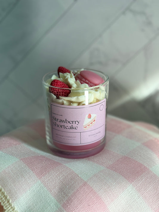 Strawberry shortcake candle