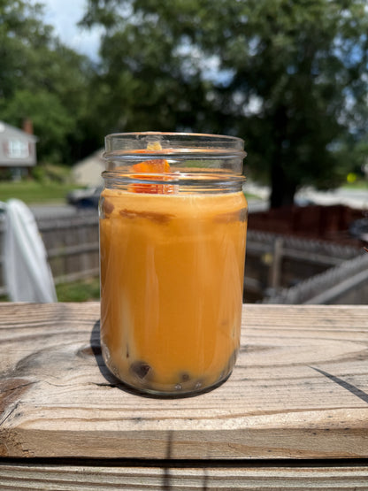 Thai tea boba candle