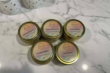 Gold Tin Candle - choose your own scent