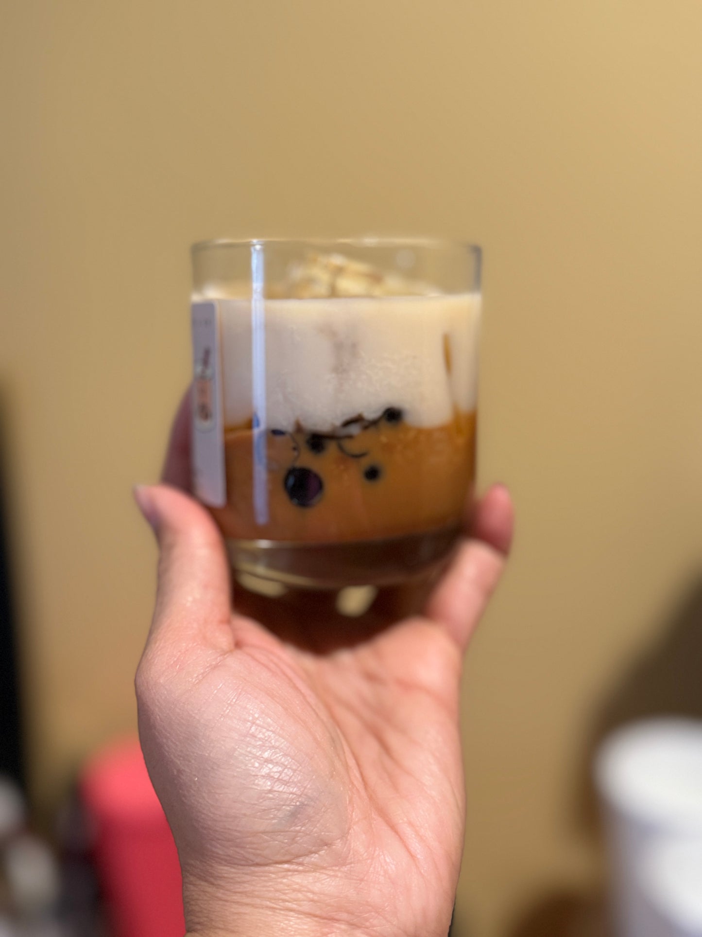 Thai tea boba candle