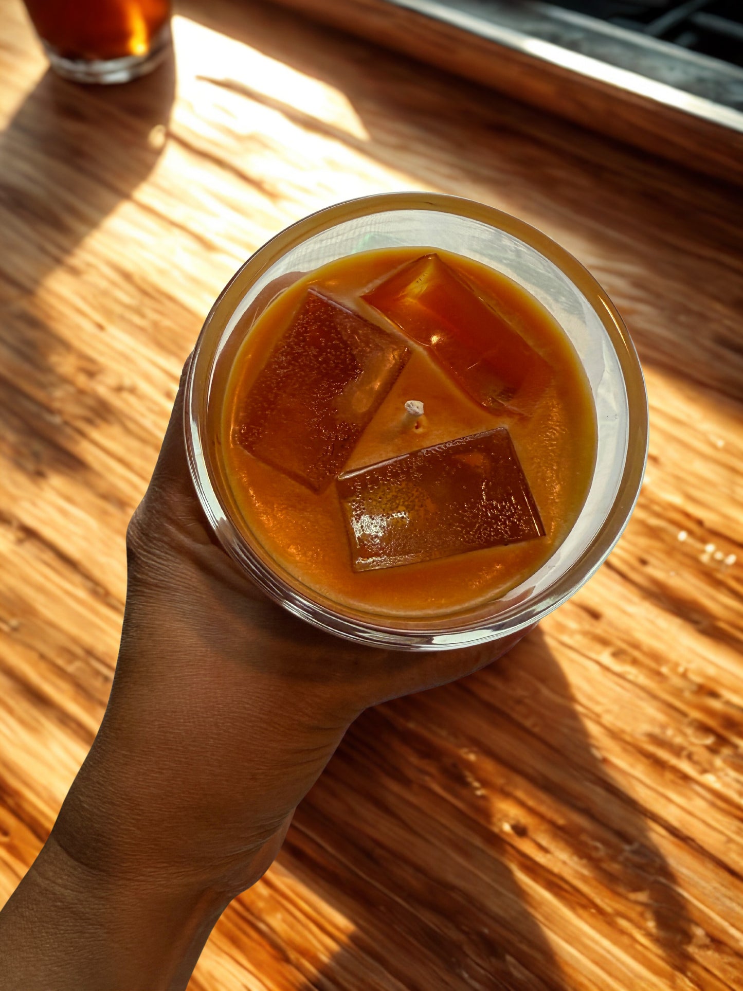 Thai tea boba candle