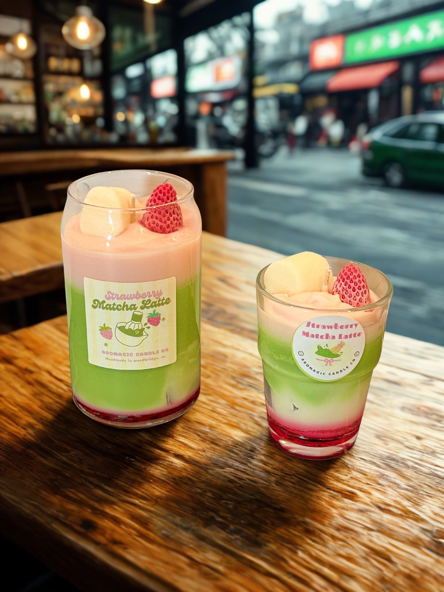 Strawberry Matcha Latte Candle