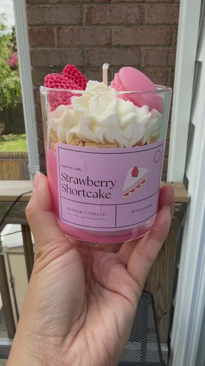 Strawberry shortcake candle